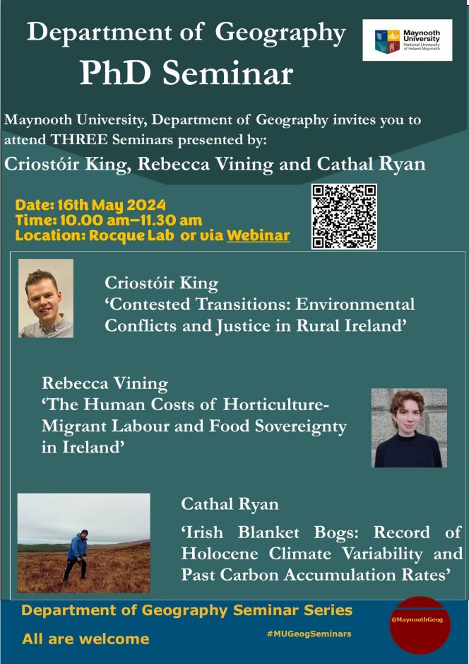 Department of Geography Phd Seminar Maynooth University